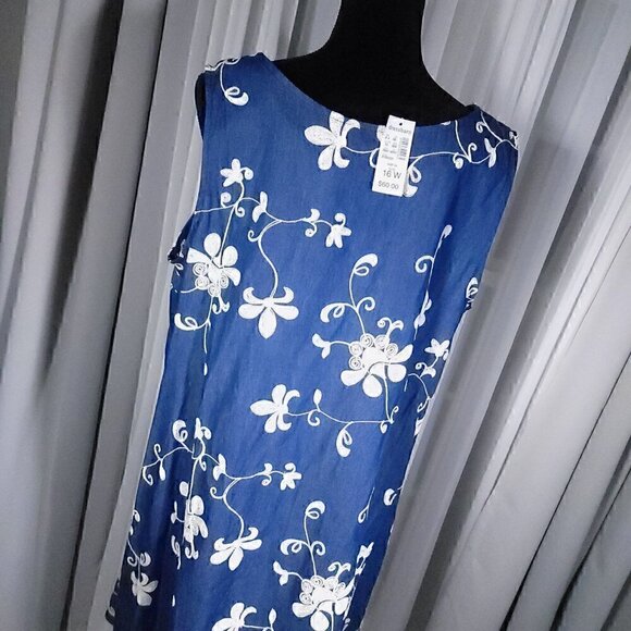 Westport 1962 Floral 100% Cotton Dress Size 16w (NWT) - Picture 2 of 14